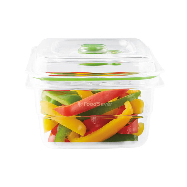 FoodSaver FFC005X recipiente per cibo Quadrato Scatola 1,2 L Verde, Trasparente 1 pz