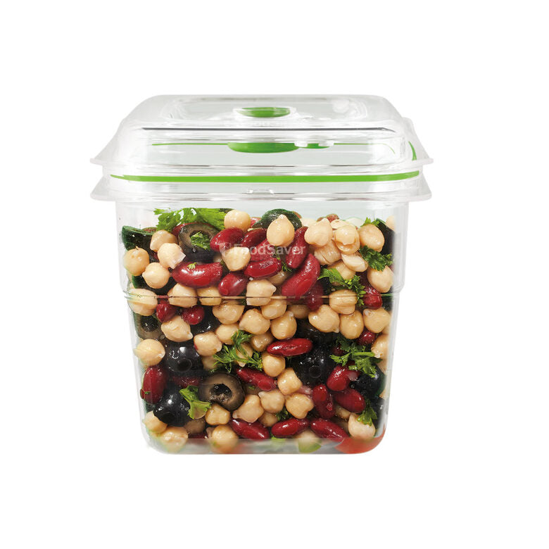 FoodSaver FFC008X recipiente per cibo Quadrato Scatola 1,8 L Verde, Trasparente 1 pz