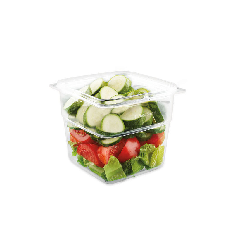 FoodSaver FFC008X recipiente per cibo Quadrato Scatola 1,8 L Verde, Trasparente 1 pz