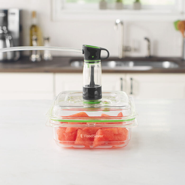 FoodSaver FFC003X recipiente per cibo Quadrato Scatola 0,7 L Verde, Trasparente 1 pz