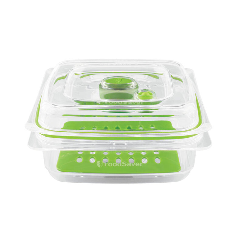 FoodSaver FFC003X recipiente per cibo Quadrato Scatola 0,7 L Verde, Trasparente 1 pz