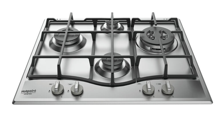 Hotpoint PCN 641 T/IX/HAR piano cottura Acciaio inossidabile Da incasso 60 cm Gas 4 Fornello(i)