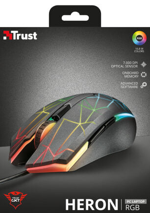 Trust Heron GXT 170 mouse Ambidestro USB tipo A Ottico 7000 DPI