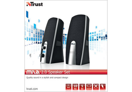 Trust MiLa 2.0 Speaker Set Nero, Argento Cablato 5 W