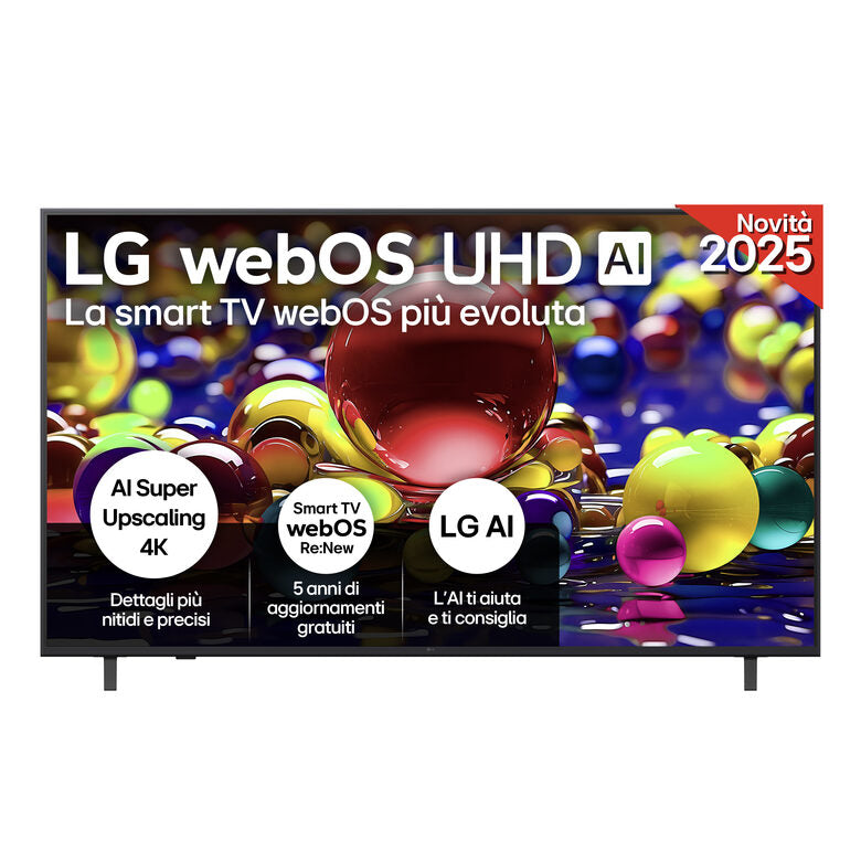 LG UHD AI 65UA74006LB TV webOS Serie UA74 65'' 4K, α7 Gen8, HDR10, 20W, 3 HDMI con Game Optimizer, Smart TV WebOS 2025