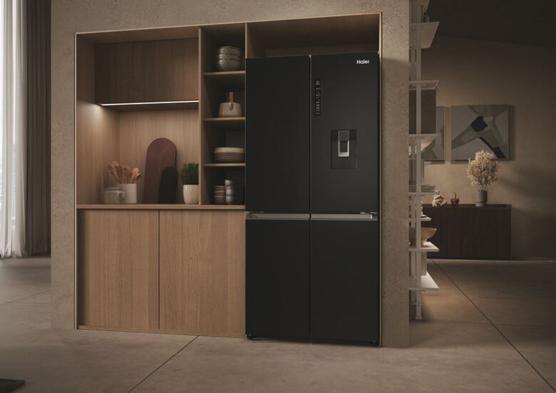 Haier Cube 83 Serie 3 HCR3818EWPT frigorifero side-by-side 463L Libera installazione E Antracite