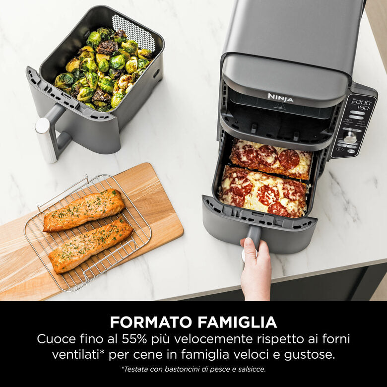 Ninja Friggitrice ad aria Double Stack XL da 9,5 L SL400EU