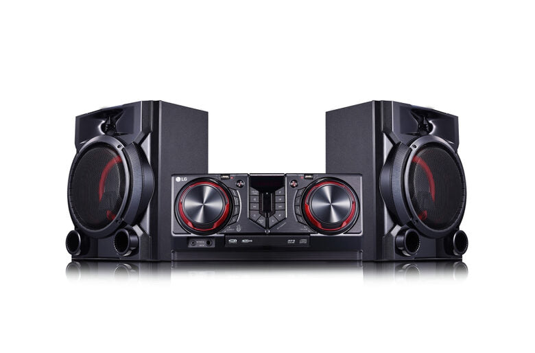 LG CJ65 set audio da casa Mini impianto audio domestico Nero, Rosso