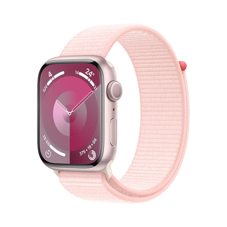 Apple Watch Series 9 GPS Cassa 45mm in Alluminio Rosa con Cinturino Sport Loop Rosa Confetto
