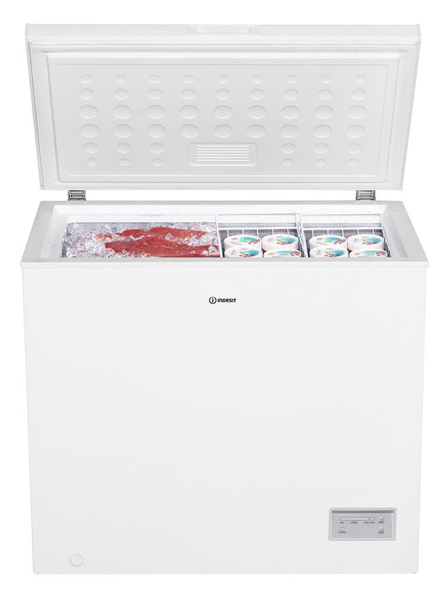 Indesit INCF 1984 E Congelatore orizzontale a libera installazione, Statico , 90 cm, Classe E, Bianco, 40 db, h 85cm