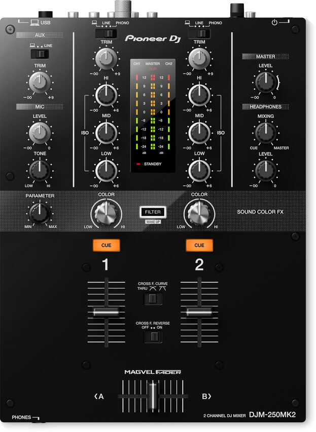 Pioneer DJ DJM-250MK2 mixer audio 2 canali 20 - 20000 Hz Nero