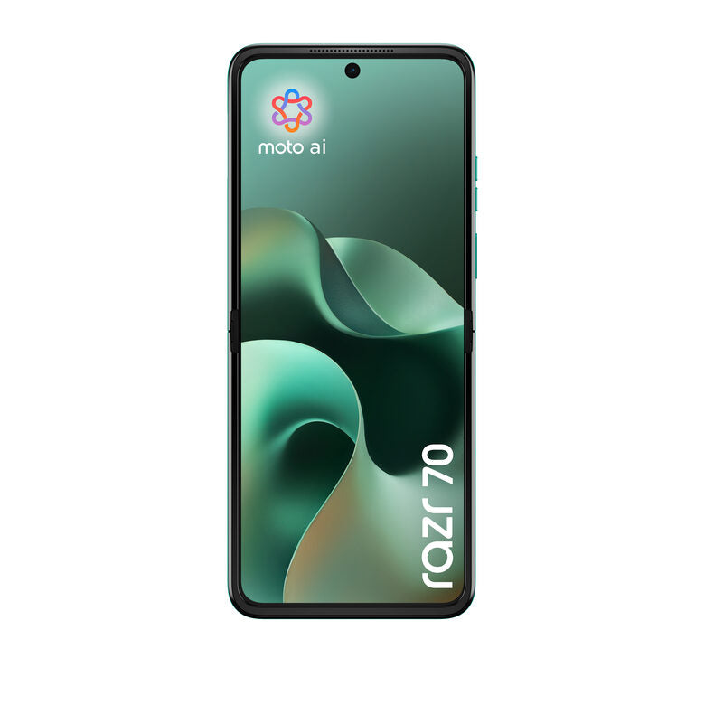 Motorola razr 70 (8/256GB, Doppia camera 50MP, Display interno FHD+ 6.9" 120Hz e esterno 3.62", MediaTek Dimensity 7450X, 4800mAh, TurboPower 30W, Android 16), PANTONE Sporting Green
