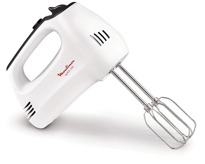 Moulinex HM3101 Quick Mix Sbattitore Elettrico con Fruste e Ganci Impastatori, 300W