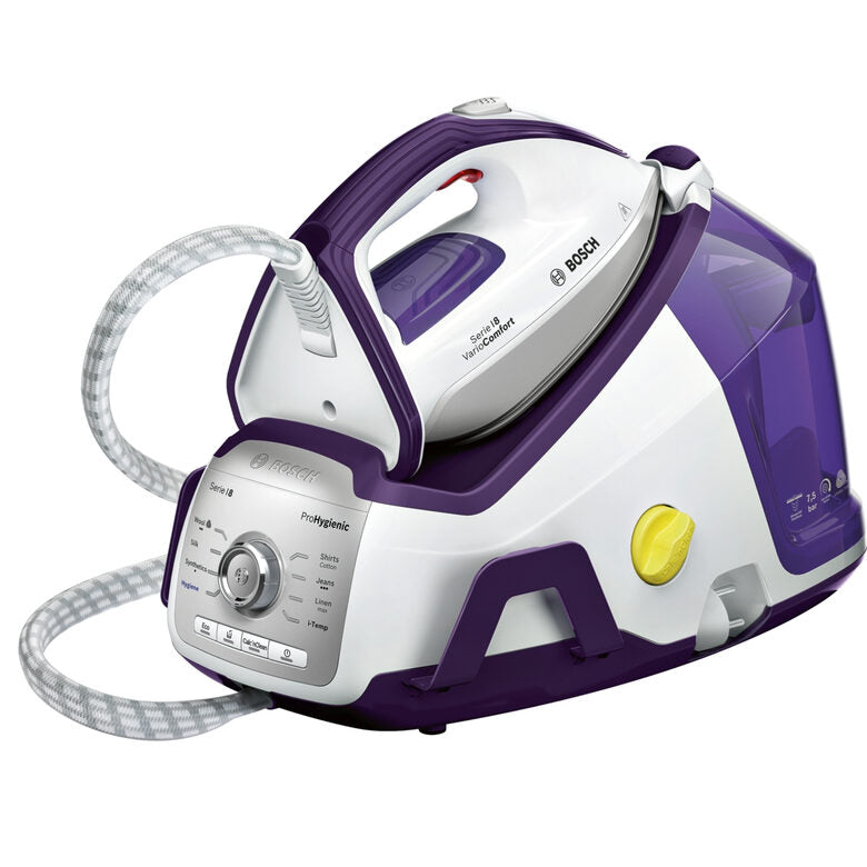 Bosch Serie 8 TDS8080 ferro da stiro a caldaia 2400 W 1,8 L Ceranium Glissée Pro Porpora, Bianco