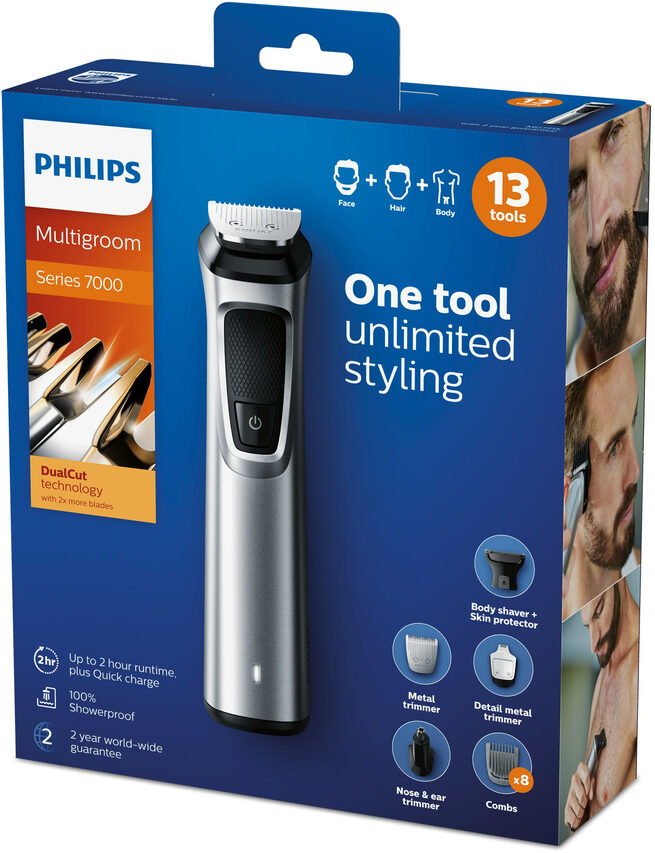 Philips MULTIGROOM Series 7000 13 accessori 13-in-1, barba, capelli e corpo