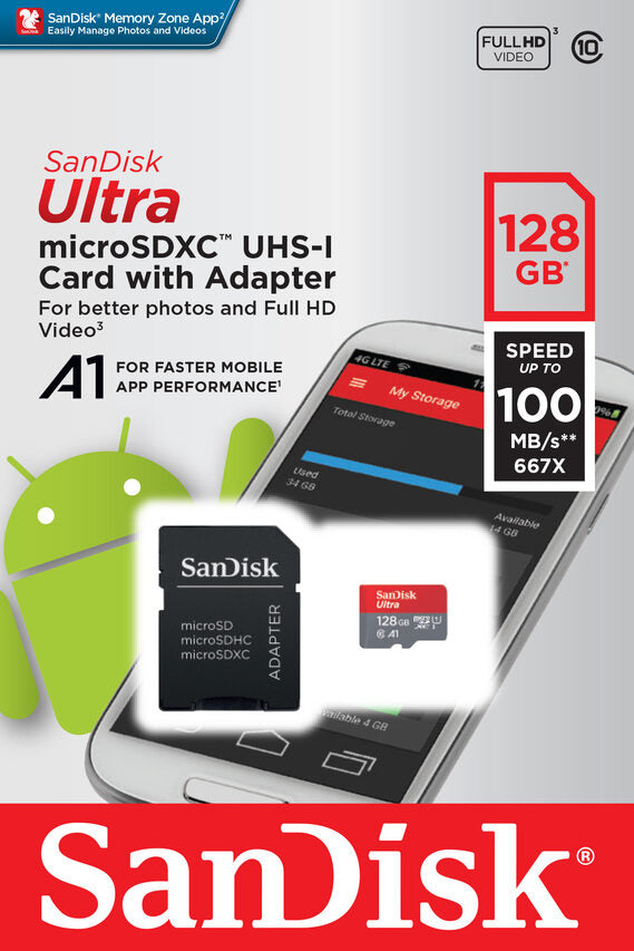 SanDisk Ultra memoria flash 128 GB MicroSDXC UHS-I Classe 10