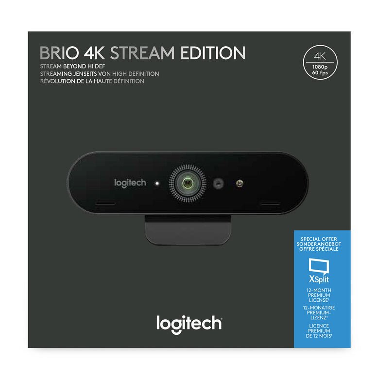 Logitech BRIO STREAM webcam 4096 x 2160 Pixel USB 3.2 Gen 1 (3.1 Gen 1) Nero