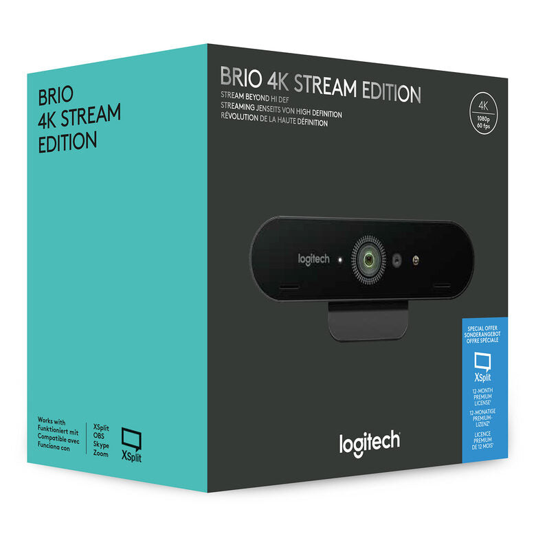 Logitech BRIO STREAM webcam 4096 x 2160 Pixel USB 3.2 Gen 1 (3.1 Gen 1) Nero