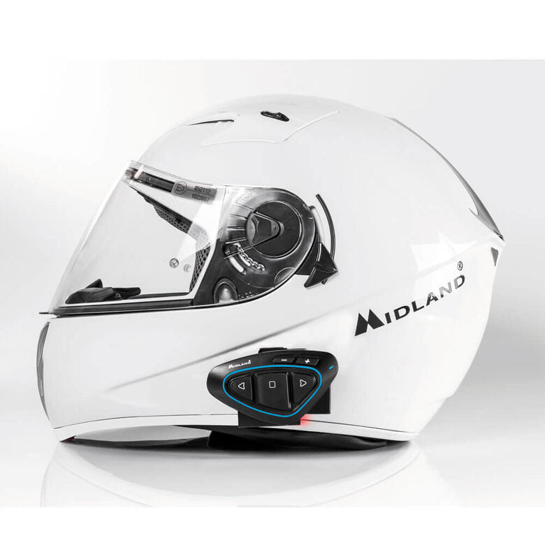 Albrecht Midland BTX2 Pro Twin interfono da moto 1000 m Nero, Blu