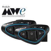 Albrecht Midland BTX2 Pro Twin interfono da moto 1000 m Nero, Blu