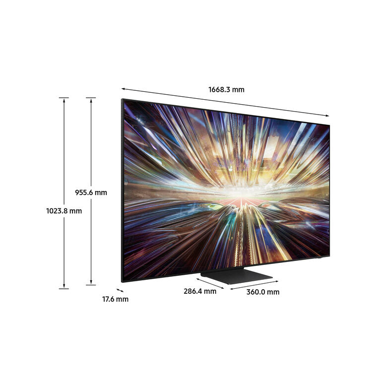 Samsung QE75QN800CDTXZT Televisione Smart TV 75 Pollici Qled 8K Neo Graphite Black NQ8 AI GEN2 Processor 8K AI Upscaling Infinity One Design Dolby Atmos