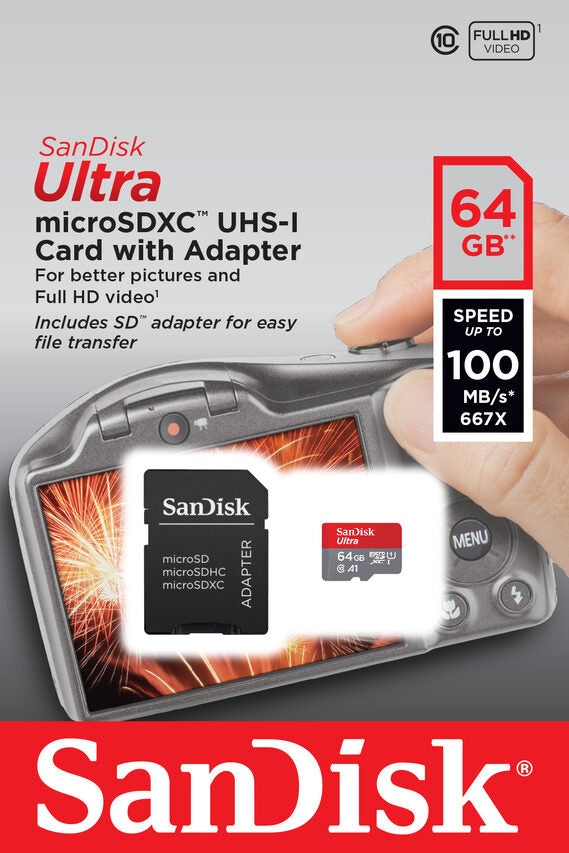 SanDisk Ultra memoria flash 64 GB MicroSDXC UHS-I Classe 10