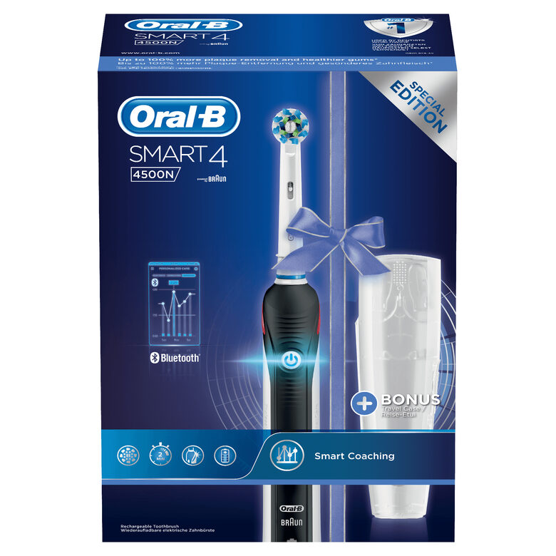 Oral-B Smart 4 4500N CrossAction Adulto Spazzolino rotante-oscillante Bianco