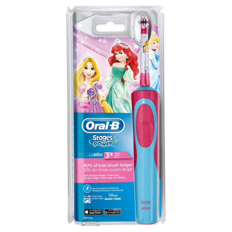 Oral-B 80268190 spazzolino elettrico Bambino Spazzolino rotante-oscillante Blu, Rosso