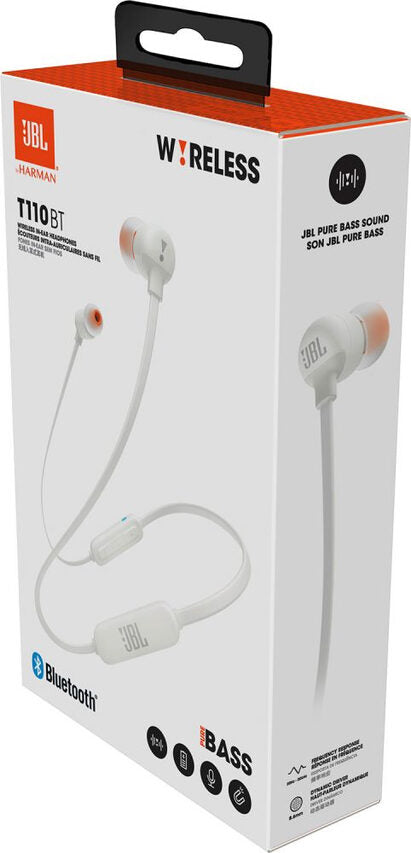 JBL T110BT Auricolare Wireless In-ear Musica e Chiamate Micro-USB Bluetooth Bianco