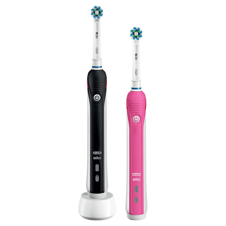 Oral-B PRO 2 2950N CrossAction Adulto Spazzolino rotante-oscillante Rosa, Nero
