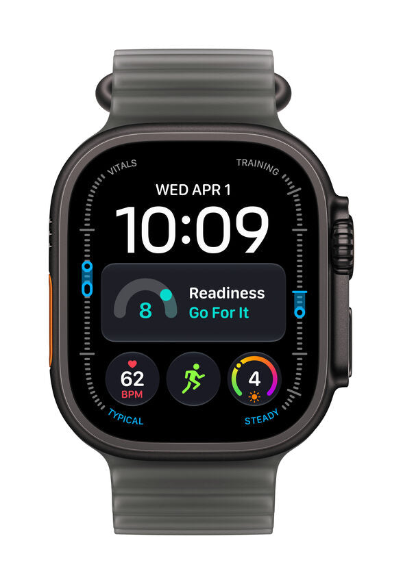 Apple Watch Ultra 4 GPS + Cellular, Cassa 49 mm in titanio nero con cinturino Ocean nero traslucido
