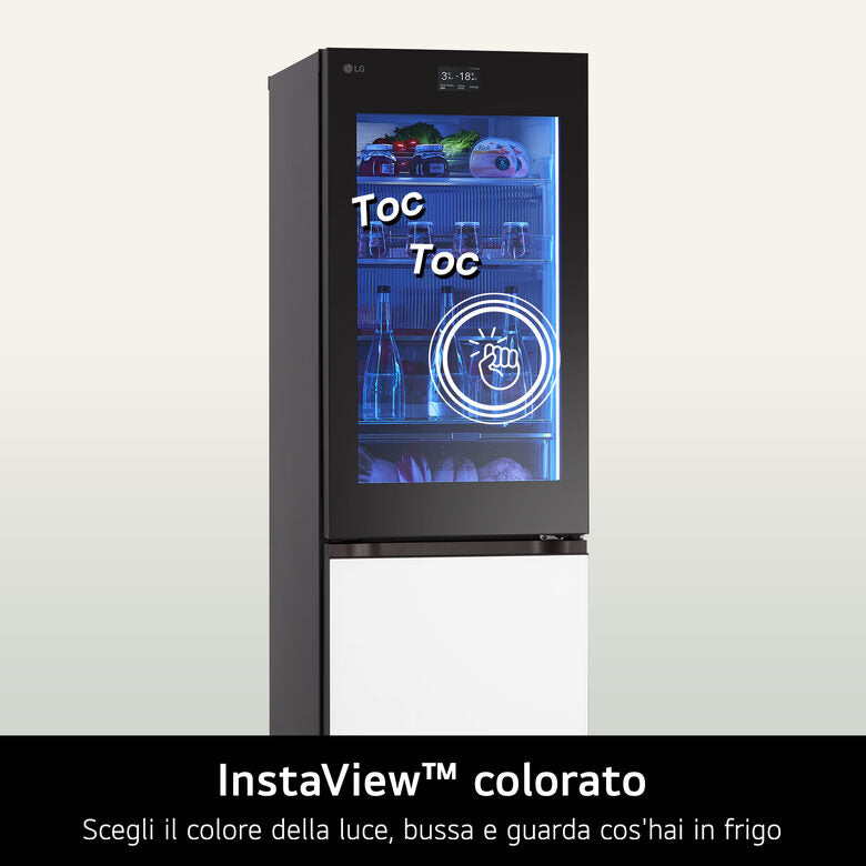 LG MoodUP GBG719MDNN Frigo combinato InstaView, Classe D, 352L , Colore personalizzabile