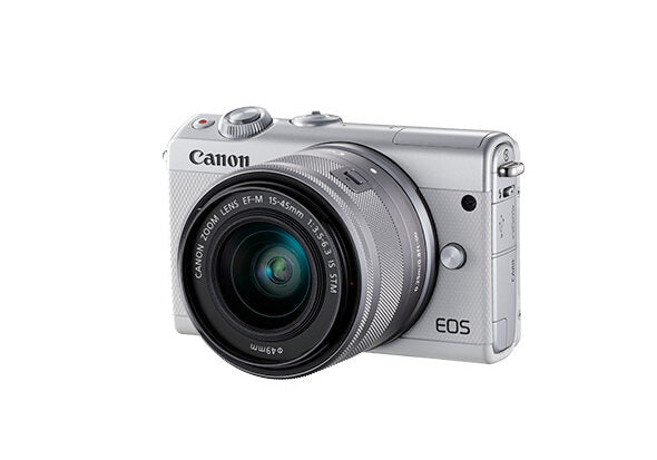 Canon EOS M100 + EF-M 15-45mm IS STM MILC 24,2 MP CMOS 6000 x 4000 Pixel Bianco