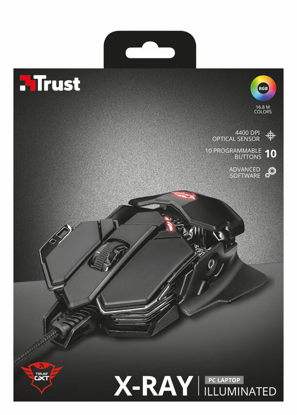 Trust GXT 138 X-RAY mouse Mano destra USB tipo A Ottico 4000 DPI