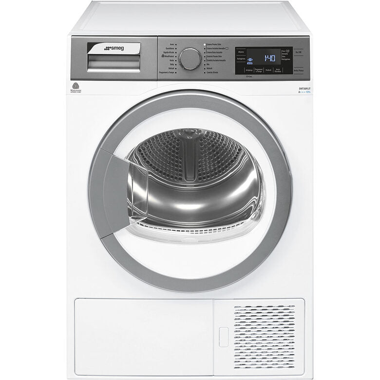 Smeg DHT38PLIT asciugatrice Libera installazione Caricamento frontale 8 kg A+++-10% Argento, Bianco