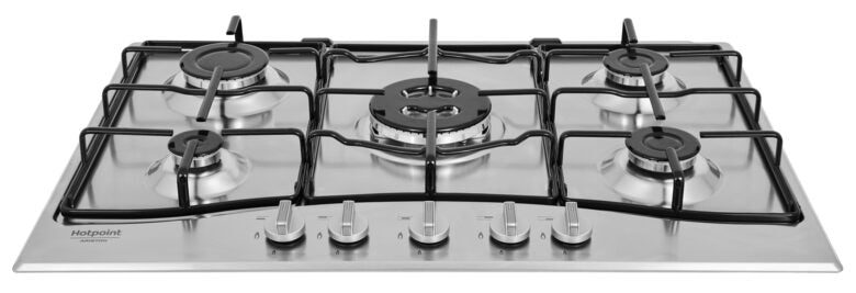 Hotpoint PCN 752 T/IX/HAR piano cottura Acciaio inossidabile Da incasso 75 cm Gas 5 Fornello(i)