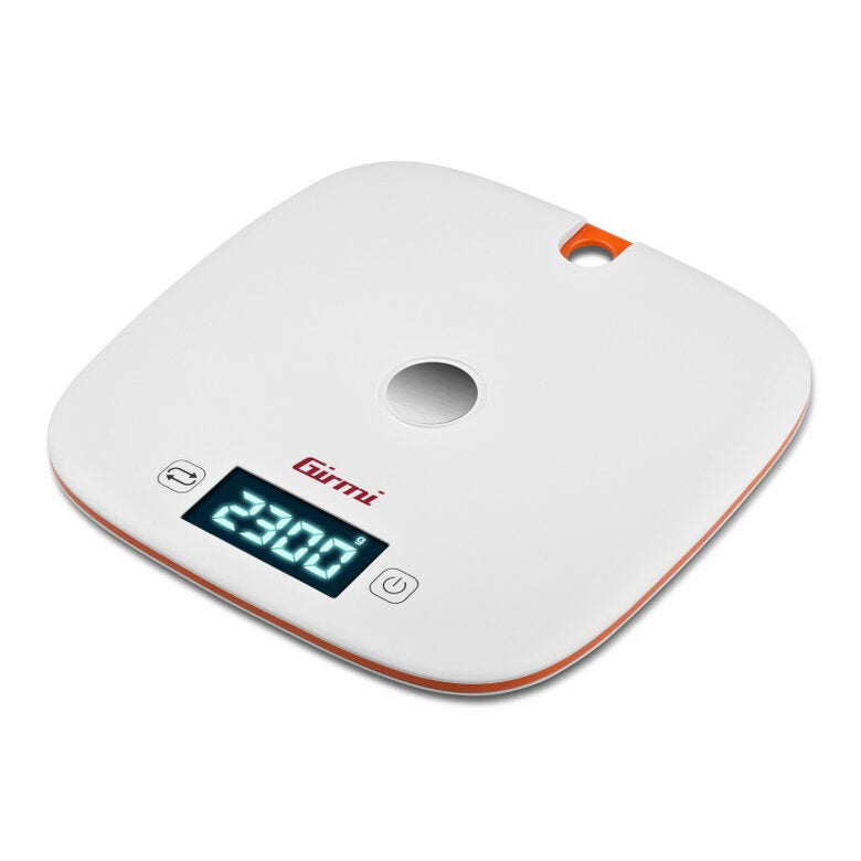 Girmi PS02 Arancione, Bianco Superficie piana Rotondo Bilancia da cucina elettronica