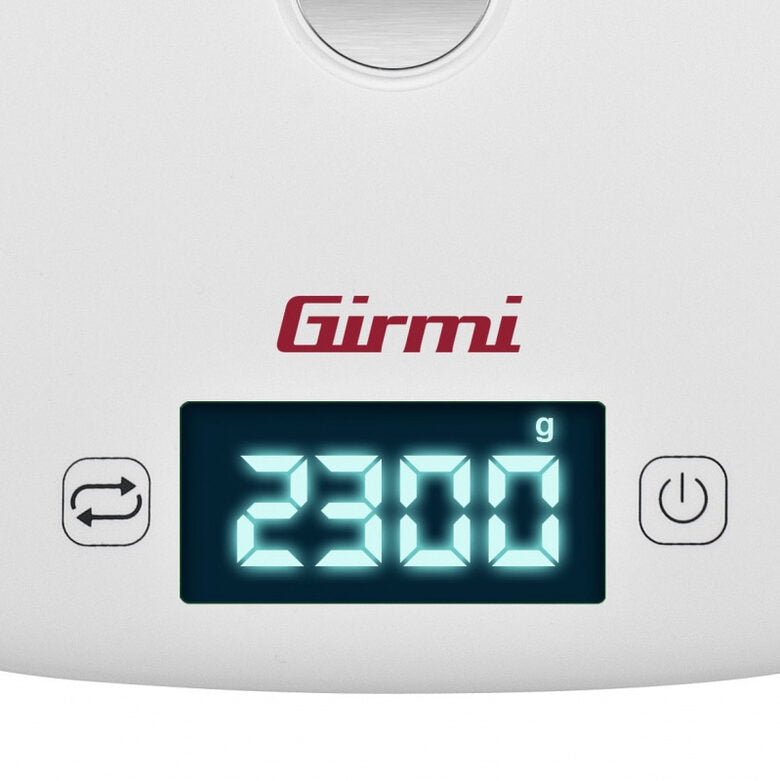 Girmi PS02 Arancione, Bianco Superficie piana Rotondo Bilancia da cucina elettronica