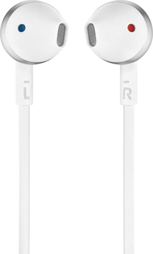JBL T205 Auricolare Cablato In-ear Musica e Chiamate Cromo, Bianco