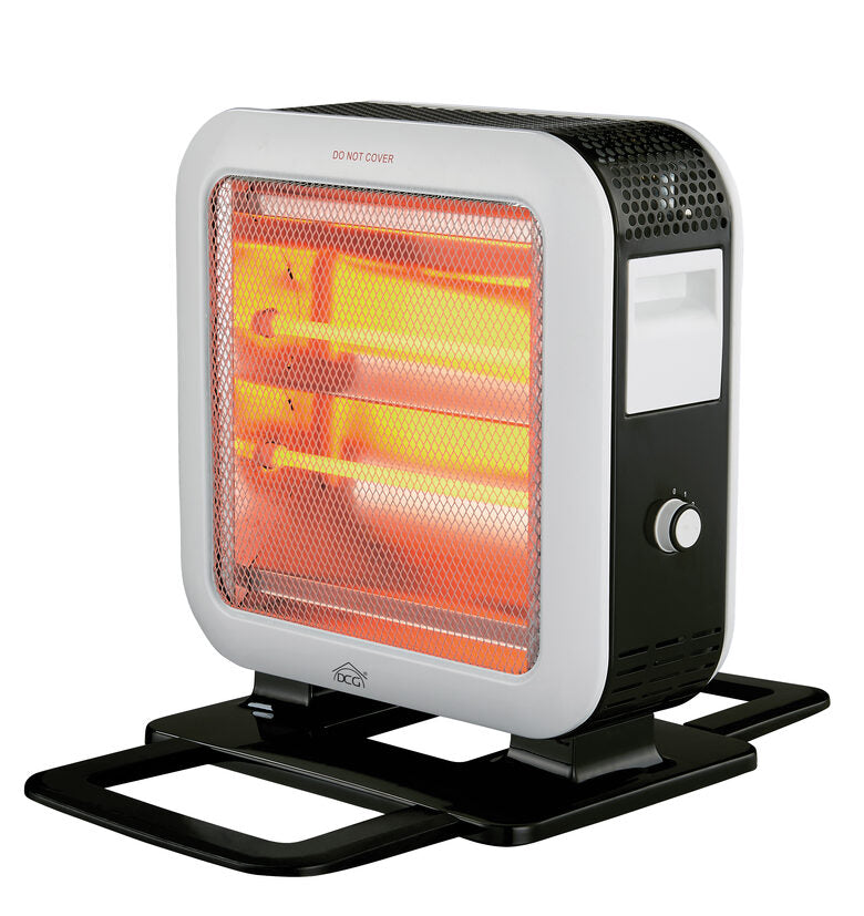 DCG Eltronic SA9889 stufetta elettrica Interno Nero, Bianco 1600 W Riscaldatore di ambienti elettrico al quarzo