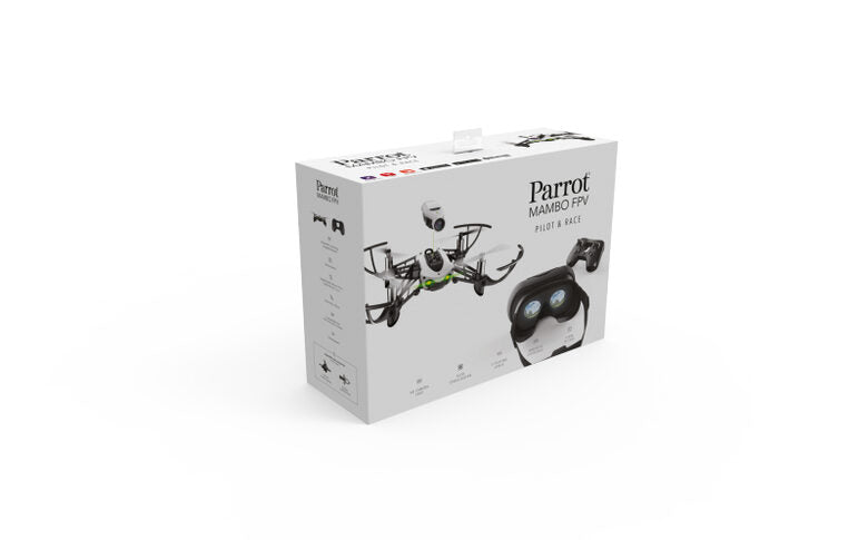 Parrot Mambo FPV Drone 4 rotori Quadrirotore 1280 x 720 Pixel 660 mAh Nero, Bianco