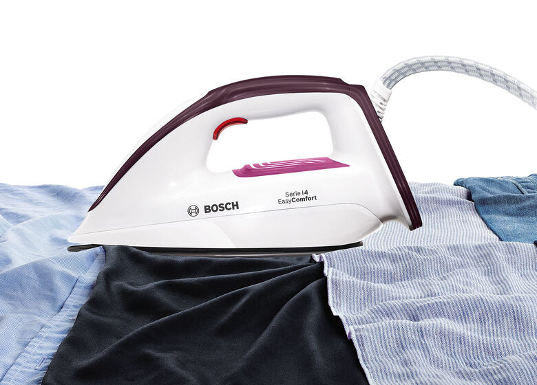 Bosch Serie 4 TDS4020 ferro da stiro a caldaia 2400 W 1,4 L Piastra Ceranium Glissée Rosso, Bianco