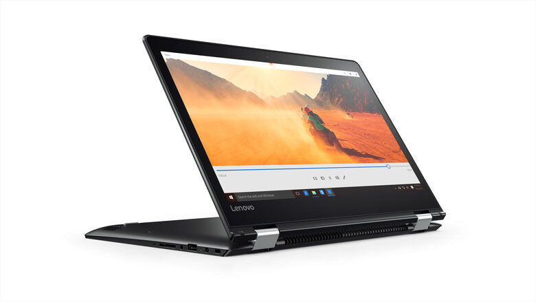 Lenovo Yoga 510 Ibrido (2 in 1) 35,6 cm (14") Touch screen HD 7th Generation AMD A9-Series APUs 4 GB DDR4-SDRAM 1000 GB HDD Wi-Fi 5 (802.11ac) Windows 10 Home Nero