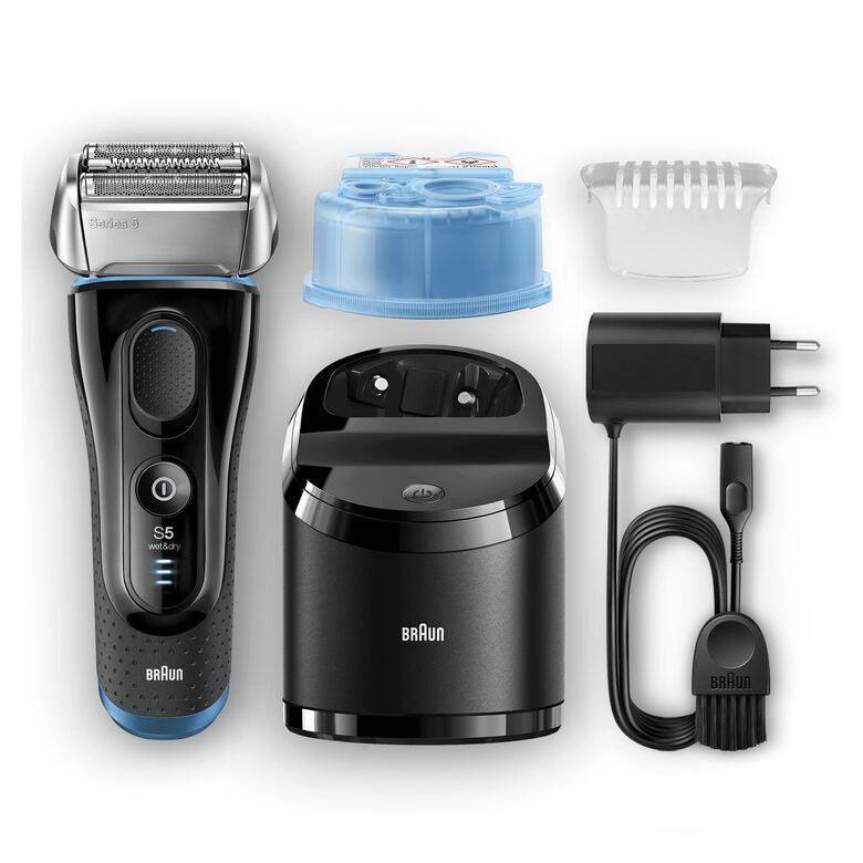 Braun Series 5 5190cc Rasoio Elettrico Barba A Lamina Wet&Dry Con Sistema Clean&Charge