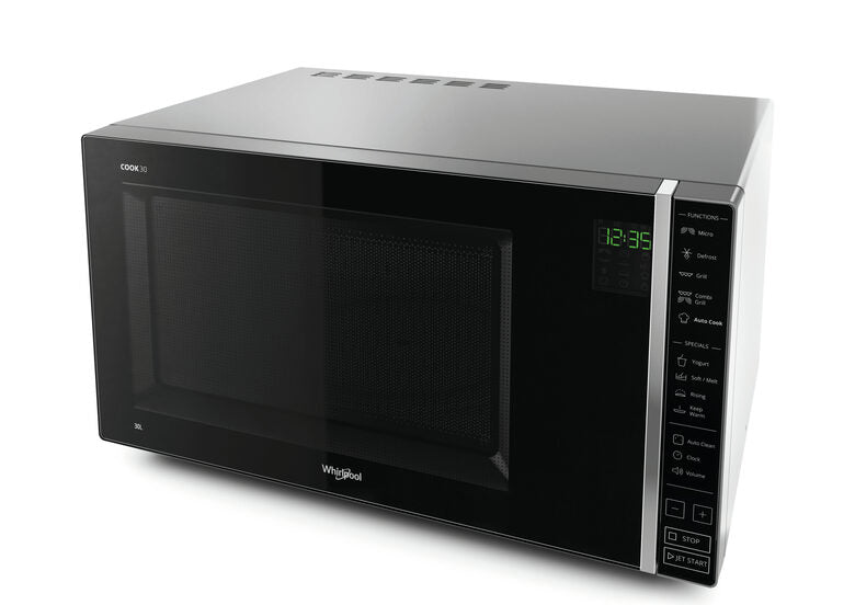 Whirlpool MWP 303 SB Superficie piana Microonde combinato 30 L 900 W Nero, Argento