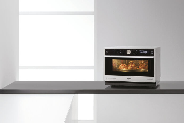 Whirlpool MWP 3391 SX Superficie piana Microonde combinato 33 L 1000 W Nero, Acciaio inossidabile