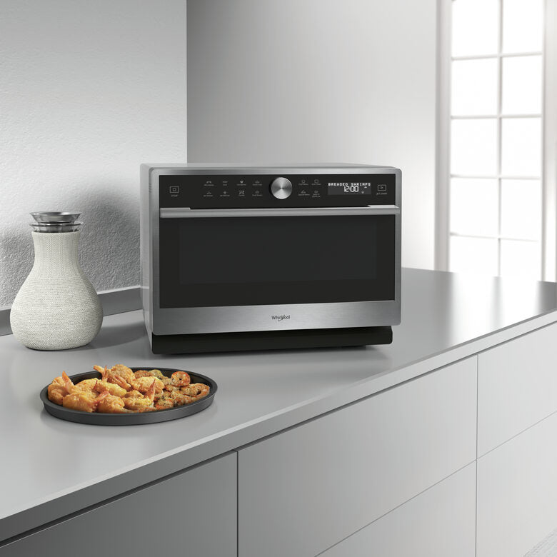 Whirlpool MWP 3391 SX Superficie piana Microonde combinato 33 L 1000 W Nero, Acciaio inossidabile