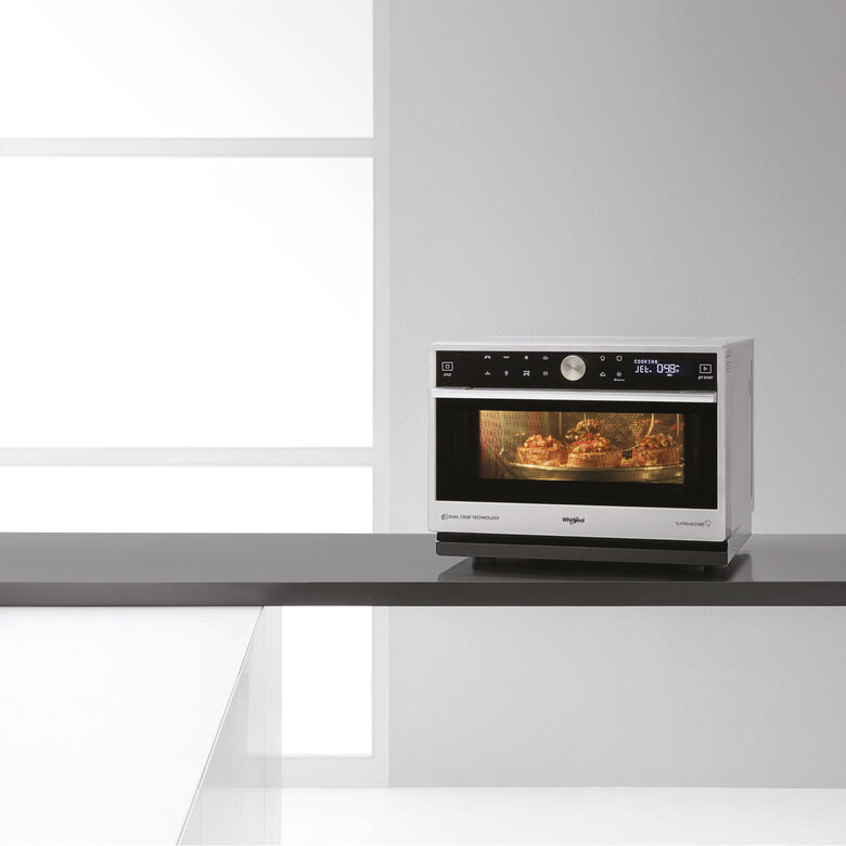 Whirlpool MWP 3391 SX Superficie piana Microonde combinato 33 L 1000 W Nero, Acciaio inossidabile