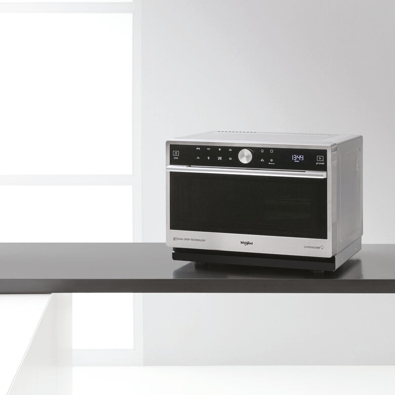 Whirlpool MWP 3391 SX Superficie piana Microonde combinato 33 L 1000 W Nero, Acciaio inossidabile
