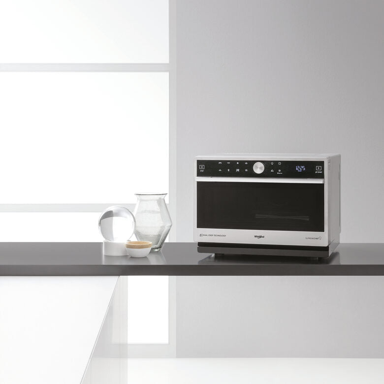 Whirlpool MWP 3391 SX Superficie piana Microonde combinato 33 L 1000 W Nero, Acciaio inossidabile
